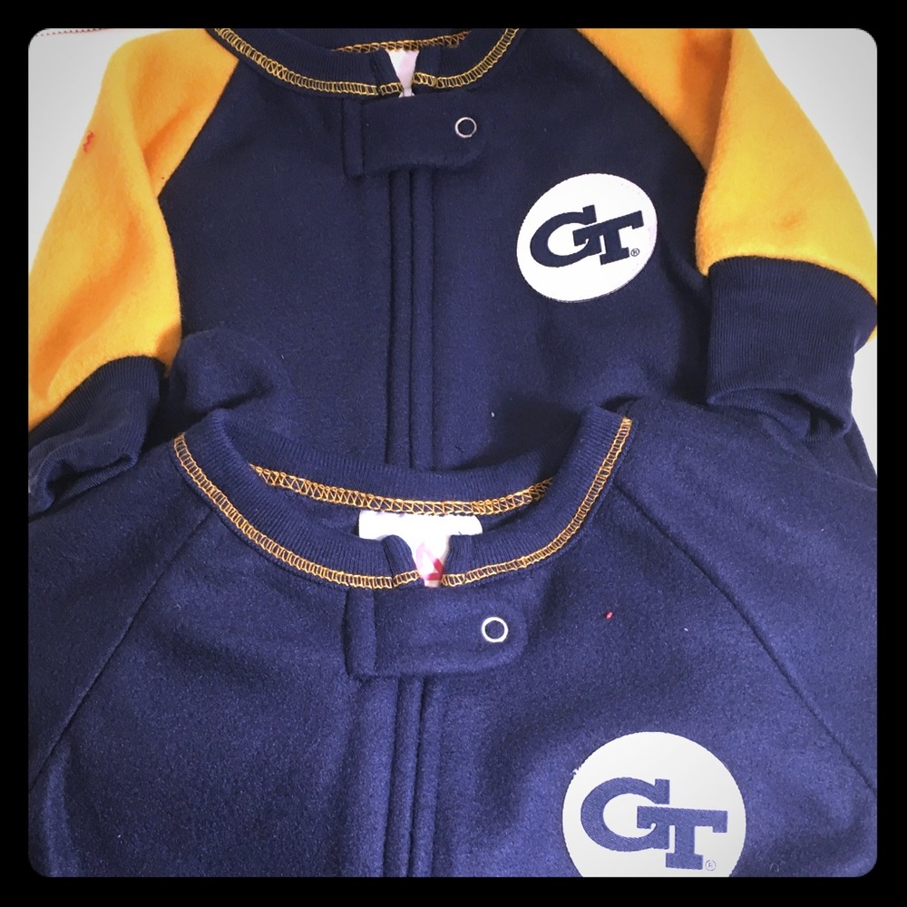 NWOT 2 Georgia Tech Footie Bundle